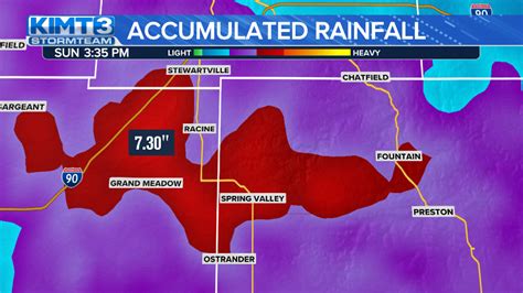 Radar-estimated rainfall from March 21-26. Here&#