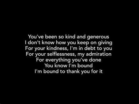 Kind And Generous lyrics