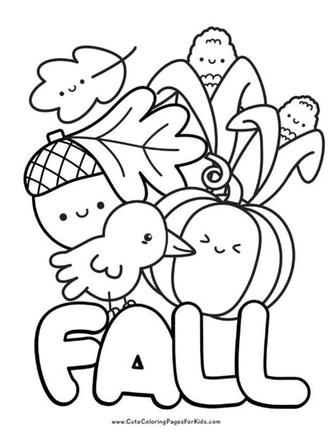 Kindergarten Fall Coloring Pages
