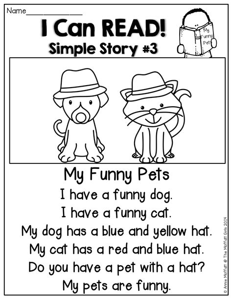 Kindergarten Stories Printable
