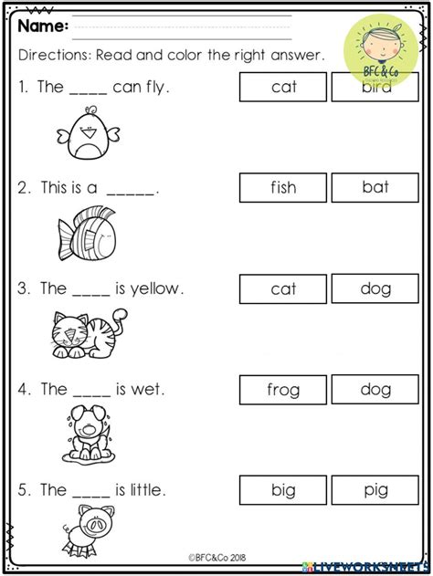 Kindergarten worksheets english.  These English worksheets are perfect fo...