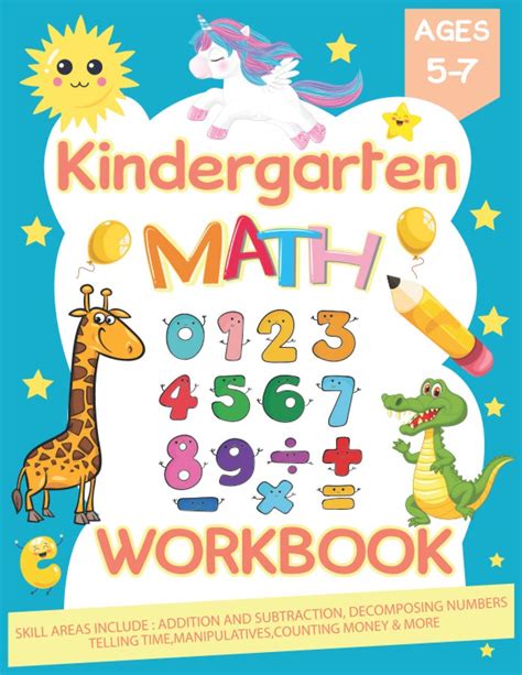 Download Kindergarten Math Workbook Kindergarten And 1St Grade Workbook Age 57  Homeschool Kindergarteners  Addition And Subtraction Activities  Worksheets By Modern Kid Press