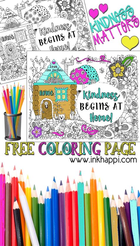 Kindness Begins at Home... A Coloring Page and a Message inkhappi
