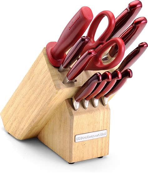 King Gary 2813 Set Of 10 Pieces Kitchen Knife - Red