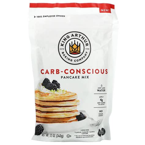 King arthur pancake mix. Jump-start your day with gluten-free pancakes! These protein pancakes are a cinch to make and are oh so soft, fluffy, and delicious. With 11 grams of plant-based protein and 3 grams of fiber in each serving, you can create the perfect gluten-free breakfast treat, just the way you like it. A convenient, resealable and recyclable pouch makes it ... 
