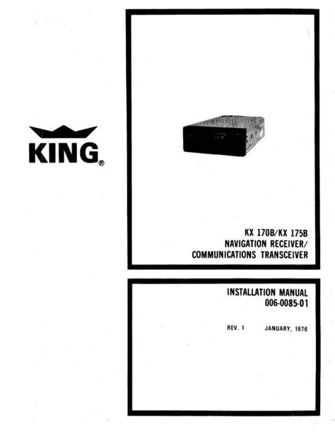 King kx 170b installation manual pin location. - Beech king air 350 flight manual.