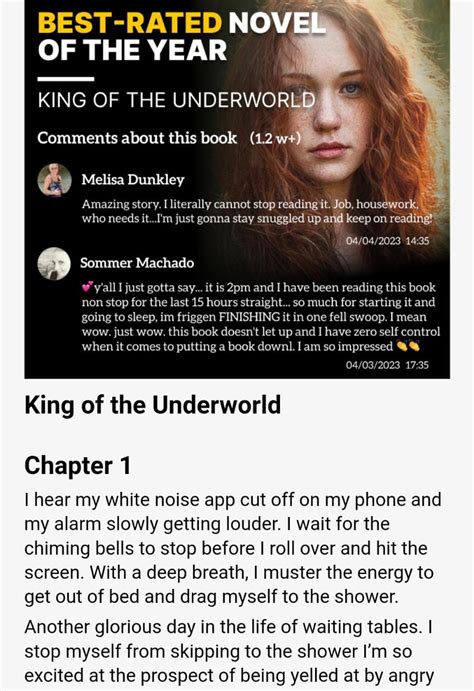 King of the underworld rj kane free. The Read King of the Underworlde series by RJ Kane has been updated to chapter Chapter 6 . In Chapter 6 of the King of the Underworld series, Sephie wakes up and prepares for her job as a waitress. She interacts with her neighbor, Mr. Turner, who jokes about finding her a perfect man. Sephie heads to work at a restaurant where she serves … 