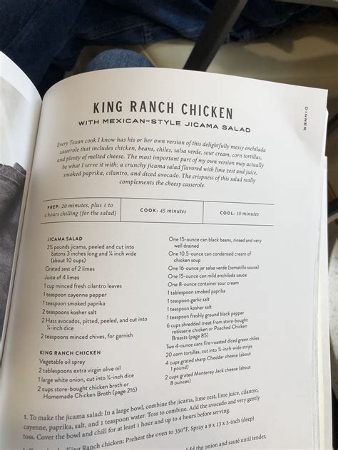 King ranch chicken with Mexican-style jicama salad from Magnolia Table: A Collection of Recipes for Gathering (page 207) by Joanna Gaines and Marah Stets Shopping List Ingredients. 