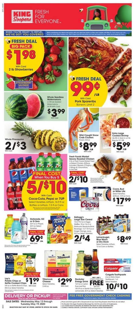 King Soopers is your one-stop shop for all your grocery needs. Whether you want to pick up your order at the store, get it delivered to your door, or shop online and save with digital deals, King Soopers has you covered. Visit their store locator to find the nearest location and start shopping today.. 