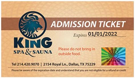 WebSubscribe to King Spa & Sauna In Dallas, TX Newsletter and Enjoy 20% off your first ... Show Coupon Code. COUPON. The e coupon is back for $25... - King Spa and …. WebKing Spa and Waterpark. August 1st 2019 *. The coupon is available for $25 in admission.