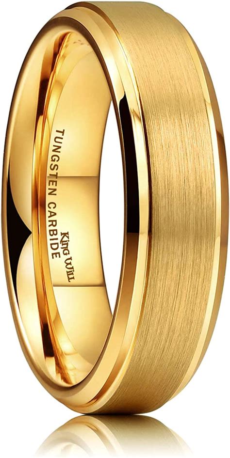 Jun 30, 2014 · ️QUALITY AND BEAUTY: Genuine Tungsten Carbide makes the ring durable, weighty, anti-scratch and hypoallergenic ️IDEAL GIFT: Come with an Exclusive jewelry box of King Will, save giftwrap service fee and help you store the ring much safer and longer. . 
