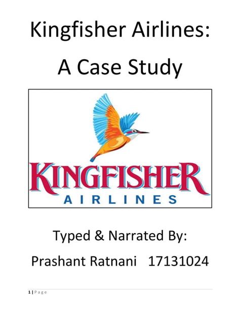 Kingfisher Case Study - 3714 Words Studymode