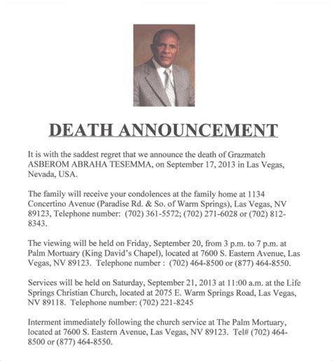 If you're looking for a death notice from someone who died relatively recently, you may be able to find that online for free. However, if the person died hundreds of years ago, that information may not be digitized or available for free. 2. Request a death certificate from the state vital records department.. 