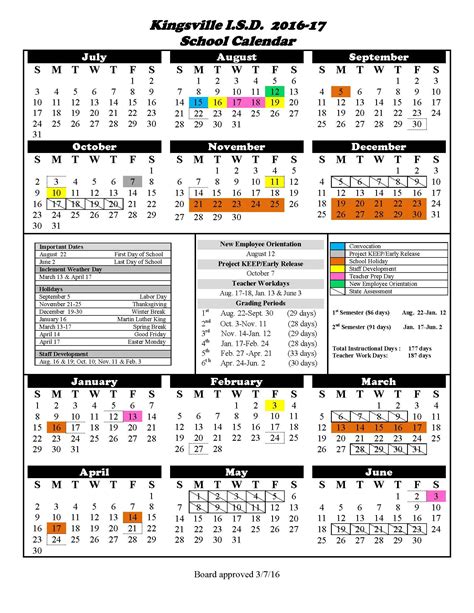 Kingsville Isd Calendar