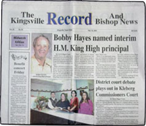 Society and church news, wedding and engagement announcements are printed in the Sunday editions of the Kingsville Record. The deadline for submitting information is 5 p.m. Wednesday. Please note: engagement announcements must be received no later than 30 days before the wedding date.. 