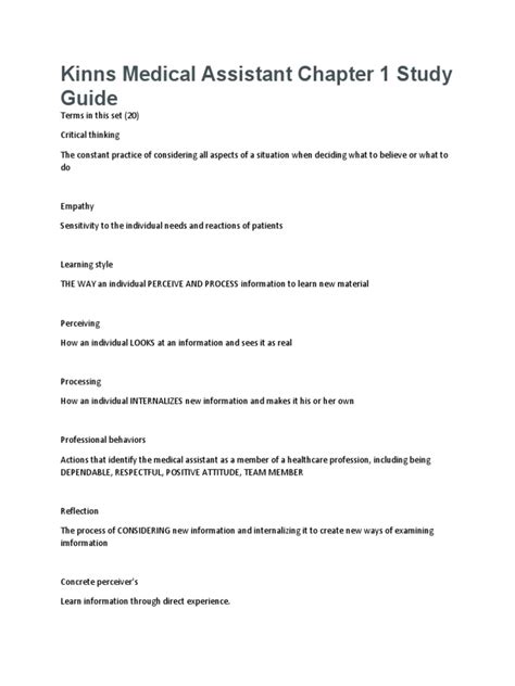 Kinns medical assistant study guide answers chapter 41. - Radio shack pro 62 scanner manual.