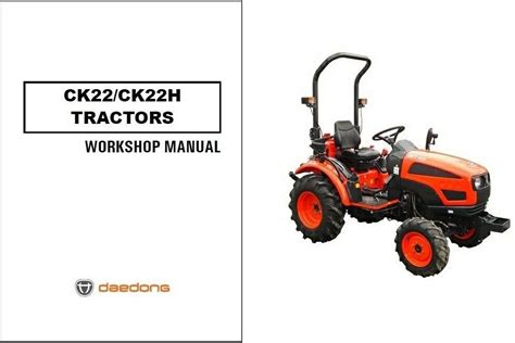Kioti daedong ck22 ck22h tractor service repair manual instant. - Manual del motor man d20 common rail.