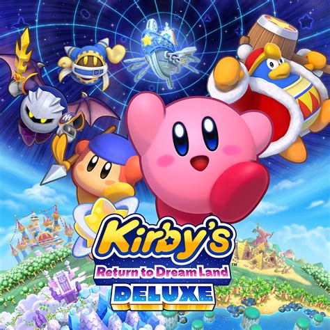 Kirby dreamland deluxe. An adventure of deluxe proportions awaits!. The tough puff Kirby is back for a 1-4 player* platforming adventure across Planet Popstar. Help the mysterious cosmic traveler Magolor rebuild his ship with newly added Mecha and Sand Copy Abilities! 