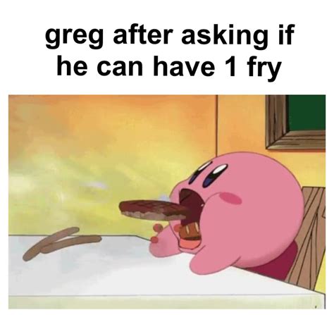 Kirby eating meme. An image tagged kirby,eating,what would happen. being able to eat anything even if its bigger than me 