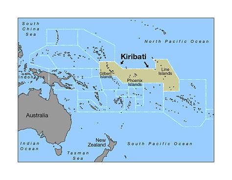 Kiribati Map - MapsofWorld.com