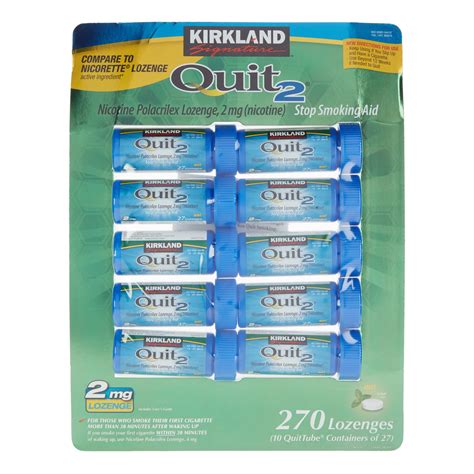 Kirkland Signature Quit2 2mg lozenge, 270 Count