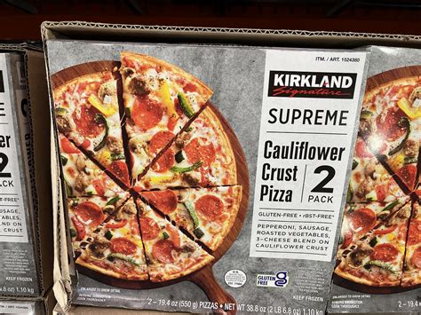Kirkland cauliflower pizza. Each box of Kirkland Signature Pepperoni Pizza includes four 19.05-ounce pizzas. Each pizza is individually-wrapped, so you do not have to make them all at once. If you're a fan of pepperoni, you ... 