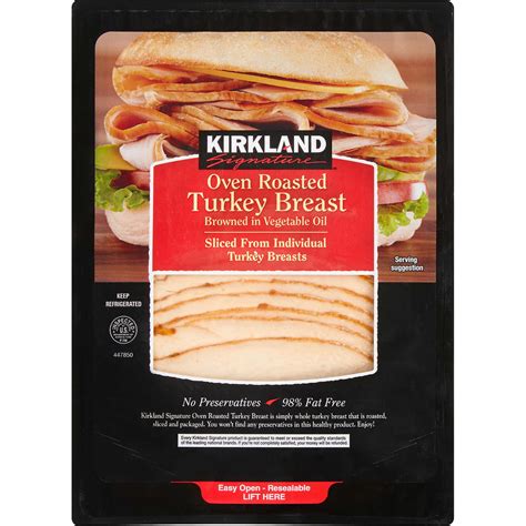 Kirkland turkey breast. The turkey should cook at an internal temperature of at least 165 degrees Fahrenheit, and the oven temperature should be at least 325 degrees Fahrenheit. To check the internal temp... 