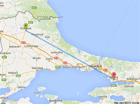 Kirklareli Bandirma Yol Güzergahı Haritası, Yol Tarifi, Mesafe Kaç . 