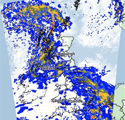 Kirkmuirhill weather forecast map - Met Office