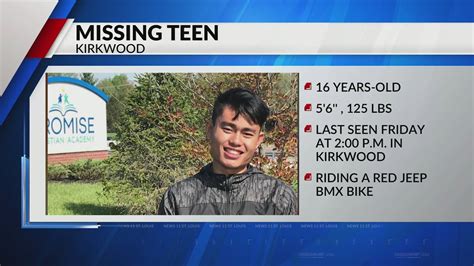 Kirkwood police searching for missing teenager