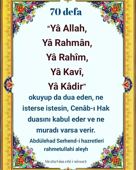 Kisa ama Çok Önemlİ dualar. 