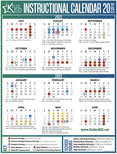 2023-24 School Year Calendar (editable spreadsheet version)