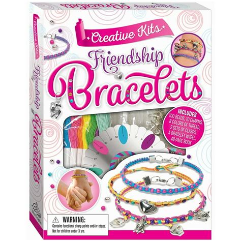 This Galt Friendship Bracelets Kit comes with 60 m cotton threads so you'll have enough to make plenty of bracelets. You can also design hair braids, chokers and more using the braiding wheel and ribbon. Create your own jewellery and give them to your friends using this kit. Simply thread the beads onto the cotton to add your own personality. . 