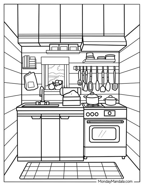 Kitchen Coloring Shee
