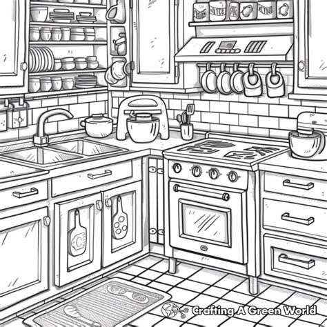 Kitchen Pages Coloring Pages
