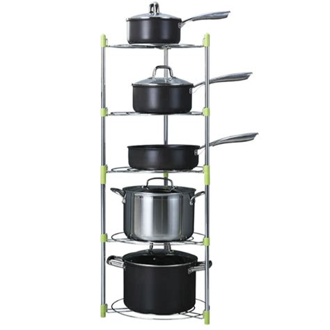 Kitchen Pan Stand Saucepan Pot Rack Holder, 5 Tiers Home