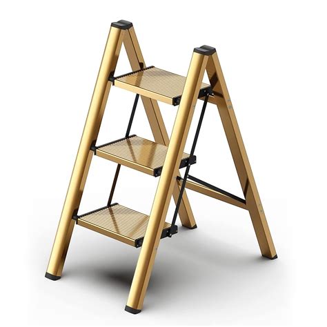 Kitchen step stool with seat.  Capacity Gold Steel Step Stool at Lowe's.  EASY INSTA...