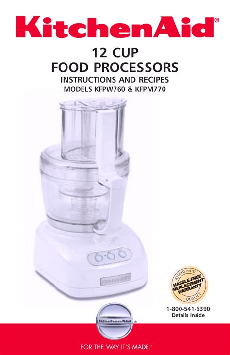 KitchenAid KFPW761GC0 food processor manual