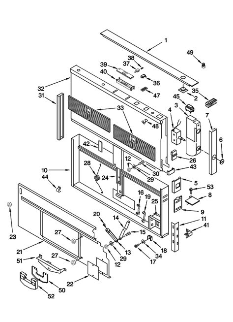 KitchenAid Range Vent Hood Model KIRD801HSS1 Parts