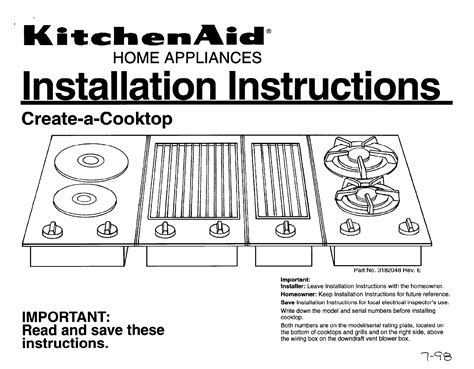 Kitchenaid cooktop kecc562gwh0 installation instructions manual. - Siete documentos esenciales / simon bolívar ; introducción y subtítulos por j. l. salcedo-bastardo..