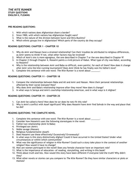 Kite runner study guide answer key. - Derivative markets mcdonald solution manual chapter 17.