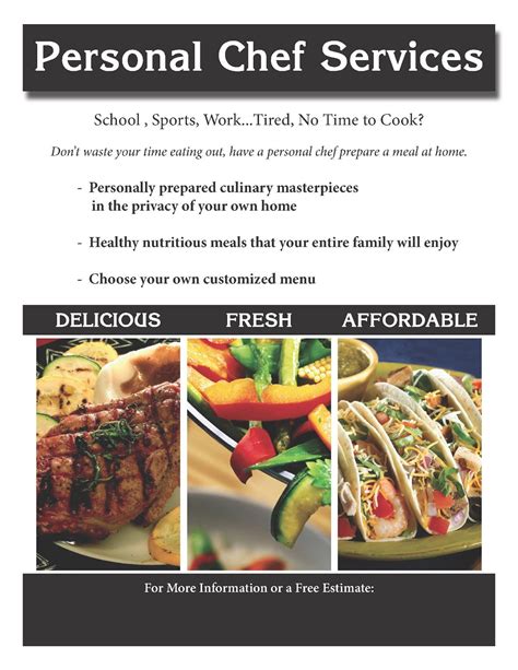 Kitelinger Designs Personal Chef Flyer