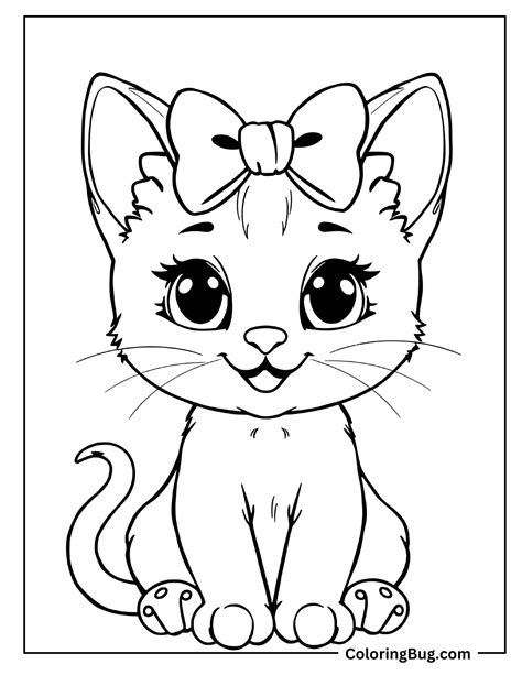 Unicorn Kitty Coloring Sheet