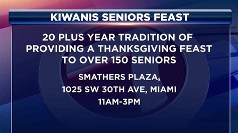 Kiwanis Club of Little Havana to give out Thanksgiving meals to more than 150 seniors