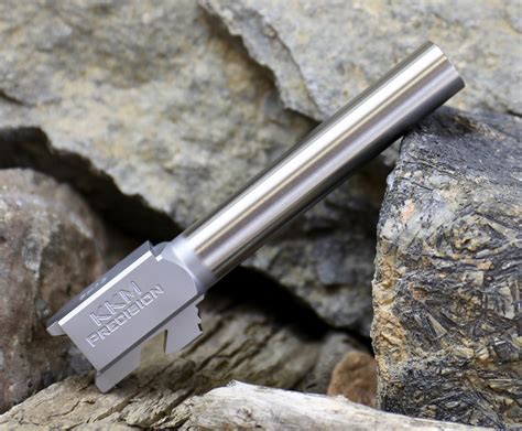 All KKM barrels are made using certified 416R gun-barrel quality stainless steel bar stock. Our barrels are then heat treated and vacuum tempered to 42 RC. All of our barrels are CNC machined to obtain superior dimensional tolerances over stock.. 