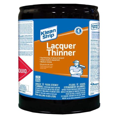 Klean Strip GML170 Lacquer Thinner, Liquid, Free, Clear, Water White, 1 gal, Can · Availability: · Pick Up At N. Chatham Village (6) [Aisle:22 Bay:B07].. 
