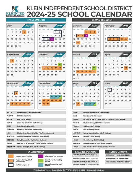 Klein ISD School Calendar - Klein ISD