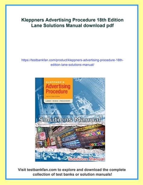 Kleppners Advertising Procedure 18th Edition