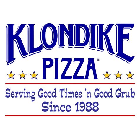 Klondike pizza. Klondike Pizza; Menu Menu for Klondike Pizza Open Daily at 11 a.m. for Lunch and Dinner. Bag of Peanuts $1. Ask about our Gluten-Free Pizza Option Salads Ranch - Bleu Cheese - 1000 - Italian. We prepare a fresh, crispy blend of lettuce. We never use packaged lettuce - so no sulfites ... 
