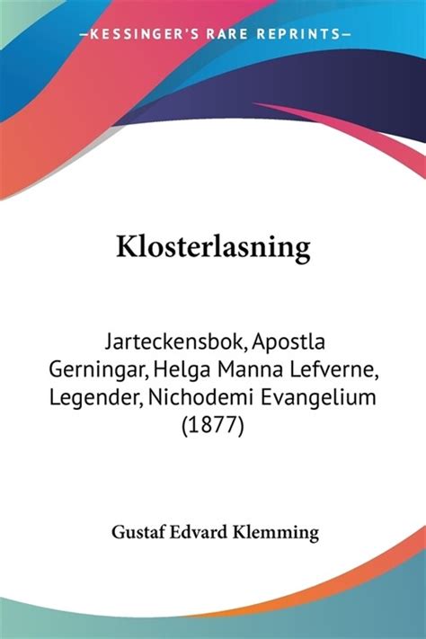 Klosterläsning: järteckensbok, apostla gerningar, helga manna lefverne, legender, nichodemi. - Looking forward a guidebook for the laryngectomee.